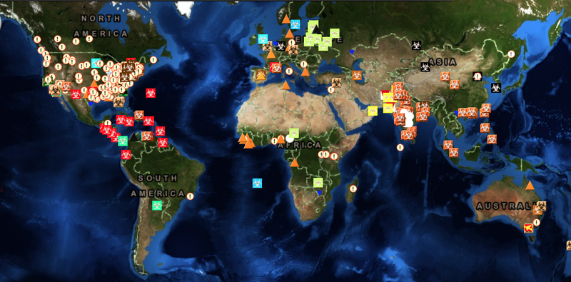 Illustration for article titled Global incident maps tell you how screwed the world is in real time